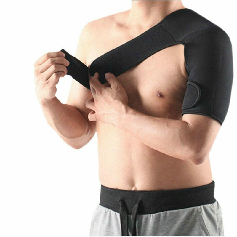 Adjustable Shoulder Brace Men Women Gym Sports Care Single Shoulder Support Back Brace Guard Strap Wrap Belt Band Pads Bandage