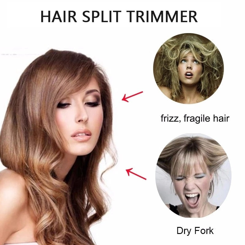 Hair Split Ends Trimmer Charging Professional Hair Cutter Smooth End Cutting Clipper Beauty Set Bag Product Dual 1/4"1/8