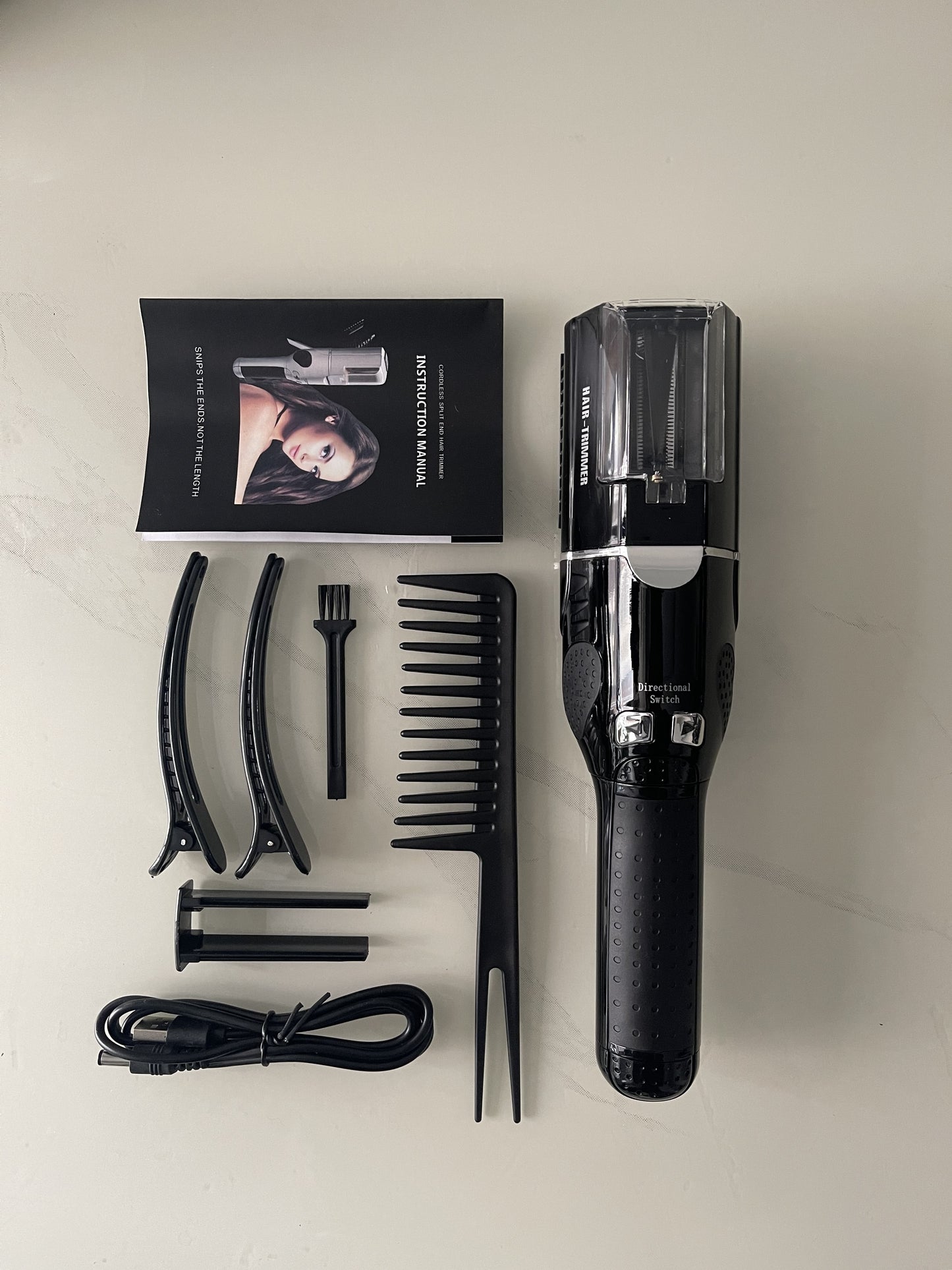 Hair Split Ends Trimmer Charging Professional Hair Cutter Smooth End Cutting Clipper Beauty Set Bag Product Dual 1/4"1/8