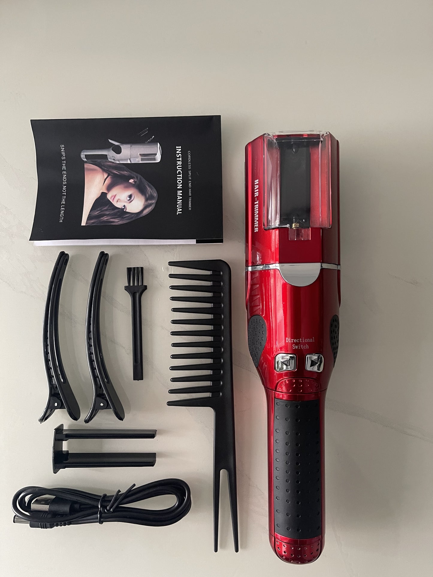 Hair Split Ends Trimmer Charging Professional Hair Cutter Smooth End Cutting Clipper Beauty Set Bag Product Dual 1/4"1/8