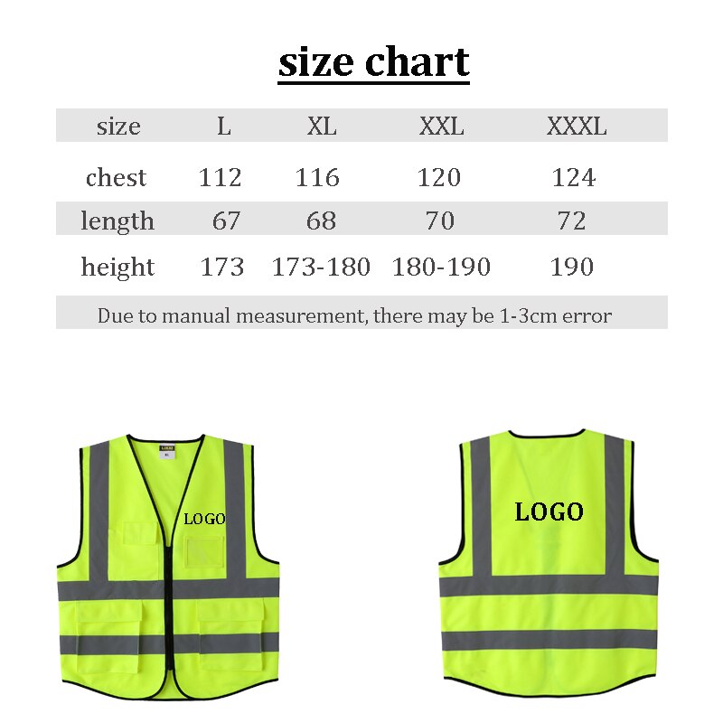 Reflective Waistcoat Safety Vests Reflective Multi Tool Pockets Multi Color Options LOGO Printing