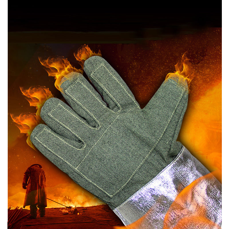 Heat Insulation 1000°C Aluminum Foil Gloves