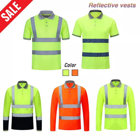 Quick Dry Reflective Safety Vests High Visibility Workwear Traffic Road Clothing Outdoor Construction Protective Work Clothes