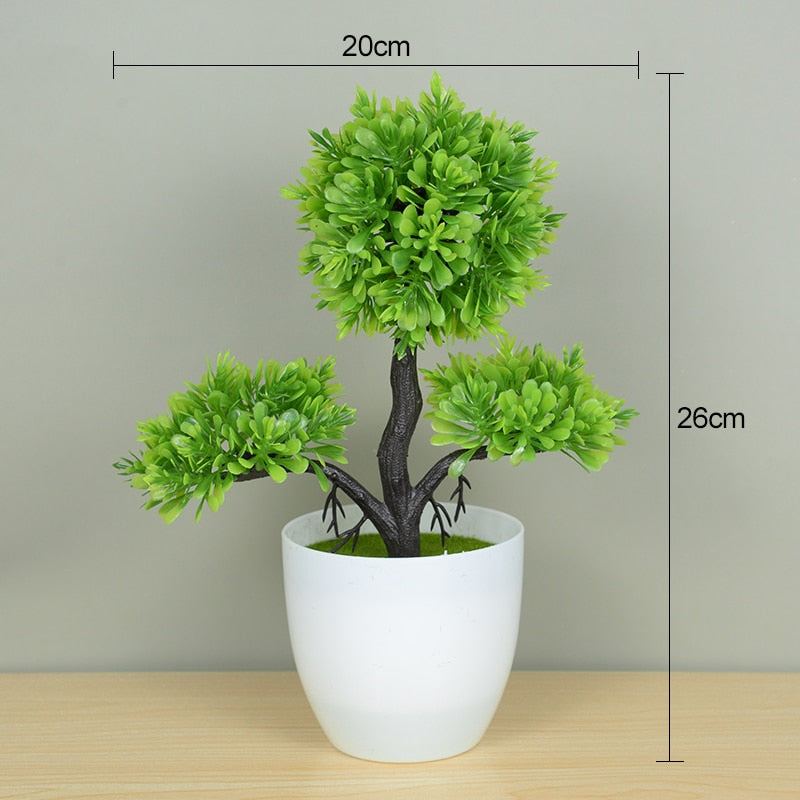 Artificial Plants Bonsai Small Tree Pot Fake Plant Flowers Potted Ornaments For Home Room Table Decoration Hotel Garden Decor