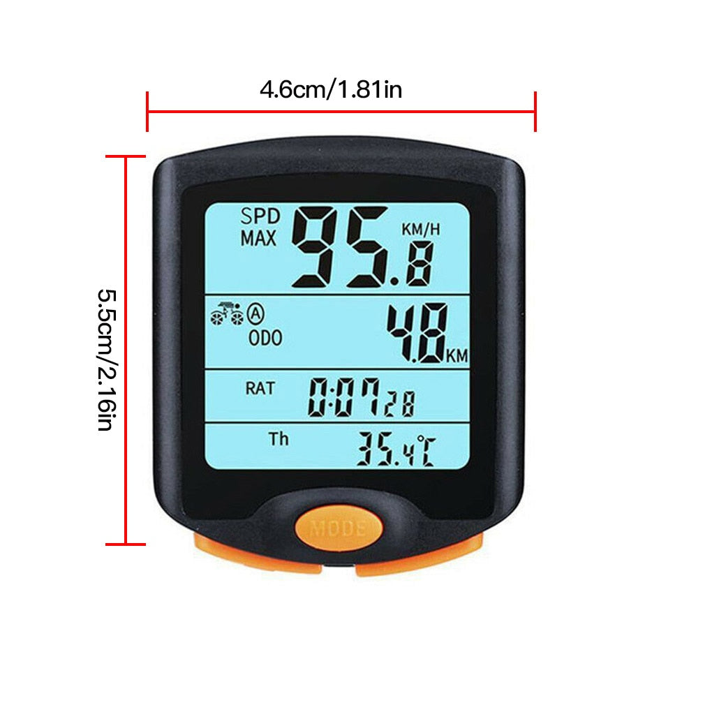 Waterproof YT-813 Bicycle Computer Wired Speedometer Digital Multifunction Speedometer Waterproof Motion Sensor Bicycle Computer