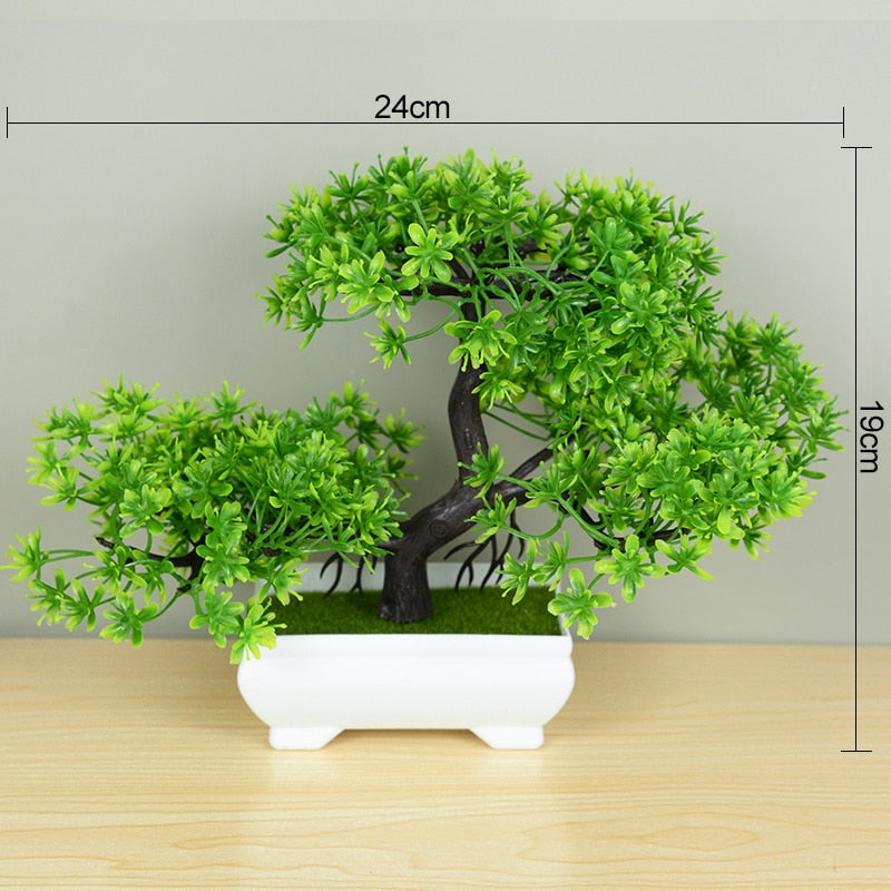 Artificial Plants Bonsai Small Tree Pot Fake Plant Flowers Potted Ornaments For Home Room Table Decoration Hotel Garden Decor