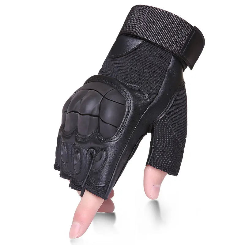 Men's Touch Screen Tactical Rubber Hard Knuckle Full Finger Gloves Military Paintball Airsoft Bicycle Combat PU Leather Gloves