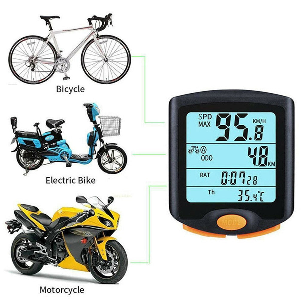 Waterproof YT-813 Bicycle Computer Wired Speedometer Digital Multifunction Speedometer Waterproof Motion Sensor Bicycle Computer