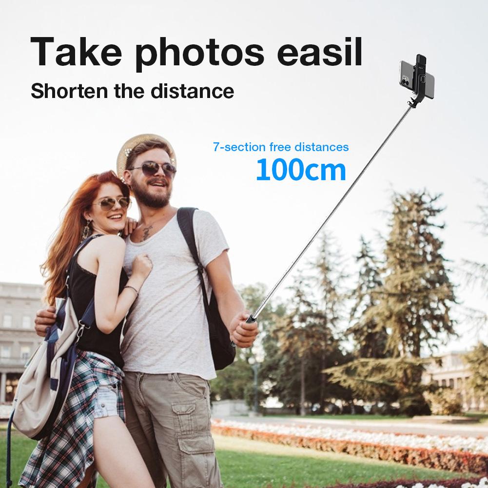 Bluetooth Wireless Selfie Stick Tripod Foldable Extendable Universal Monopod For Smartphones Camera Self-Timer With Fill Light