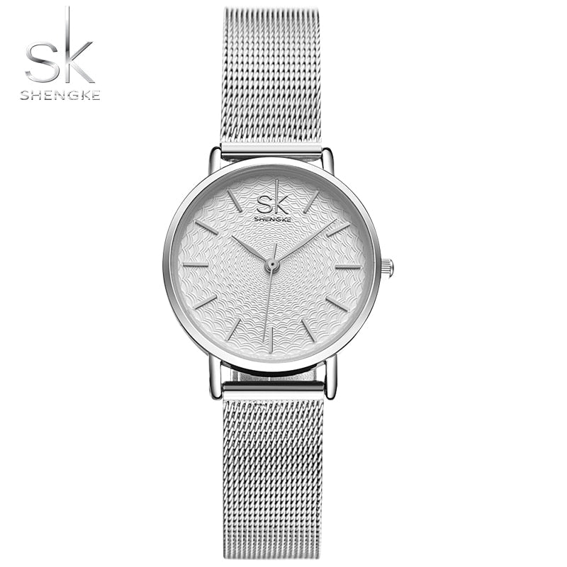 Shengke New Fashion Women Golden Wrist Watches MILAN Sttrap Clock Snap Luxury Female Jewelry Ladies Wristwatch Relogio Feminino