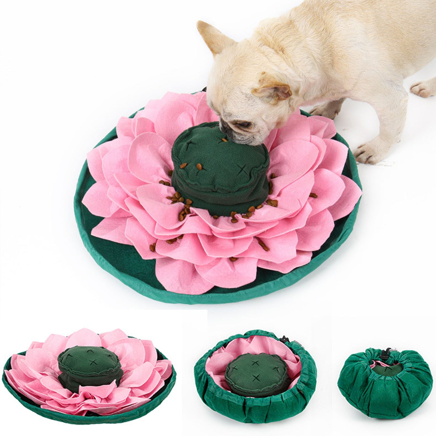 Pet Dog Snuffle Mat Pet Sniffing Training Blanket Detachable Fleece Pads Dog Mat Relieve Stress Nosework Puzzle Toy Pet Nose Pad