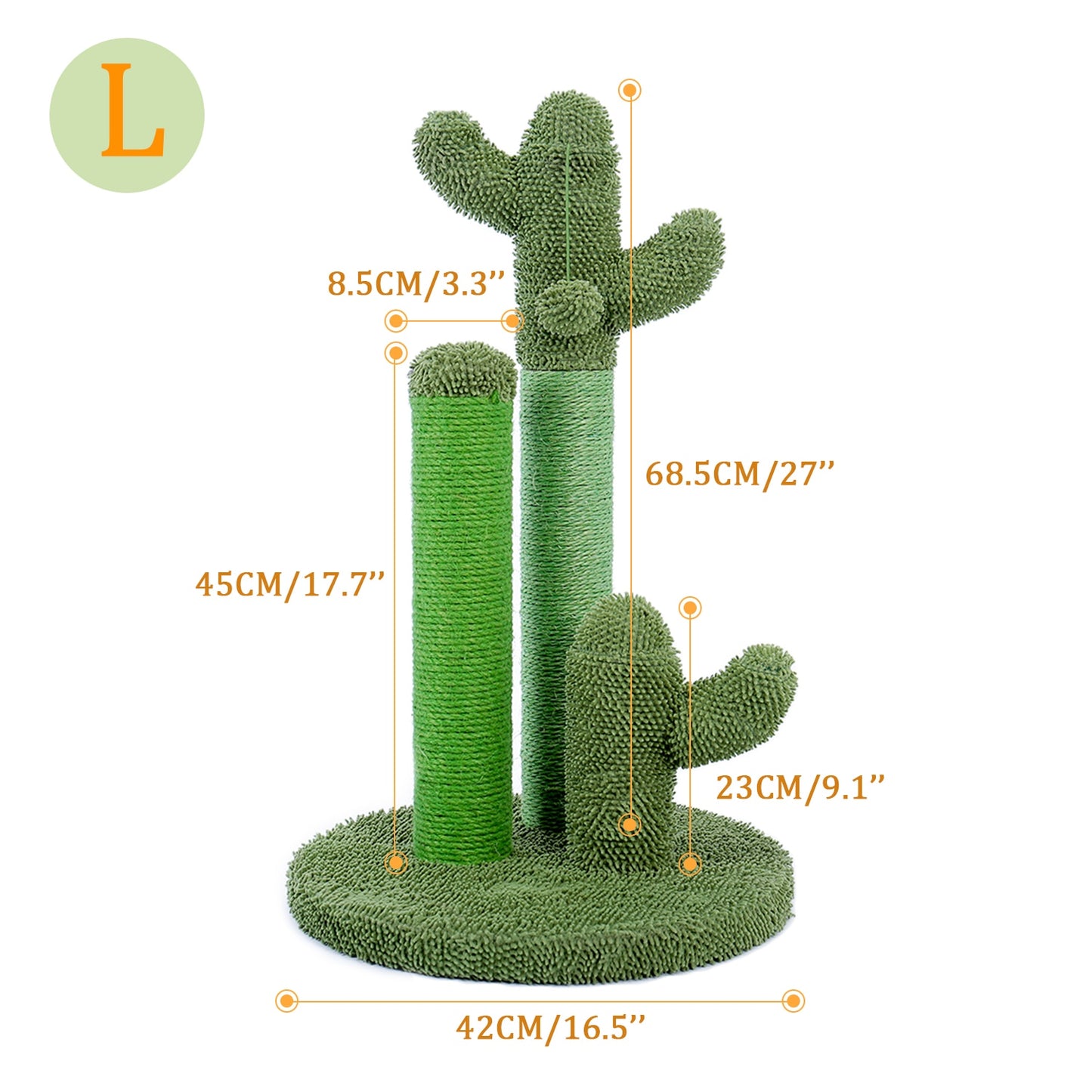 Dropshipping Adequate Cactus Cat Scratching Post with Sisal Rope Cat Scratcher Cactus for Young and Adult Cats climbing frame