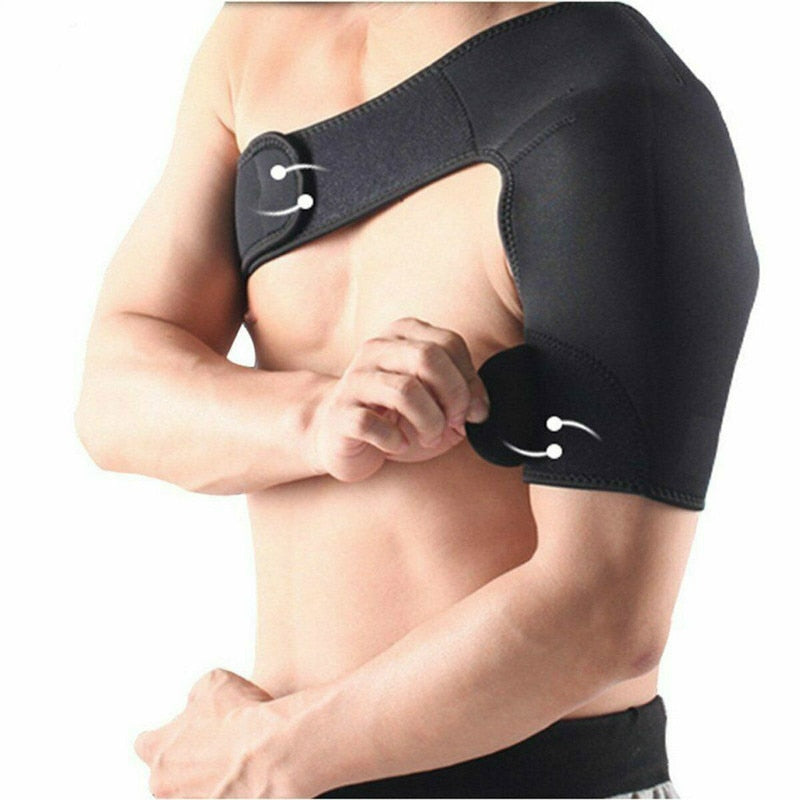 Adjustable Shoulder Brace Men Women Gym Sports Care Single Shoulder Support Back Brace Guard Strap Wrap Belt Band Pads Bandage