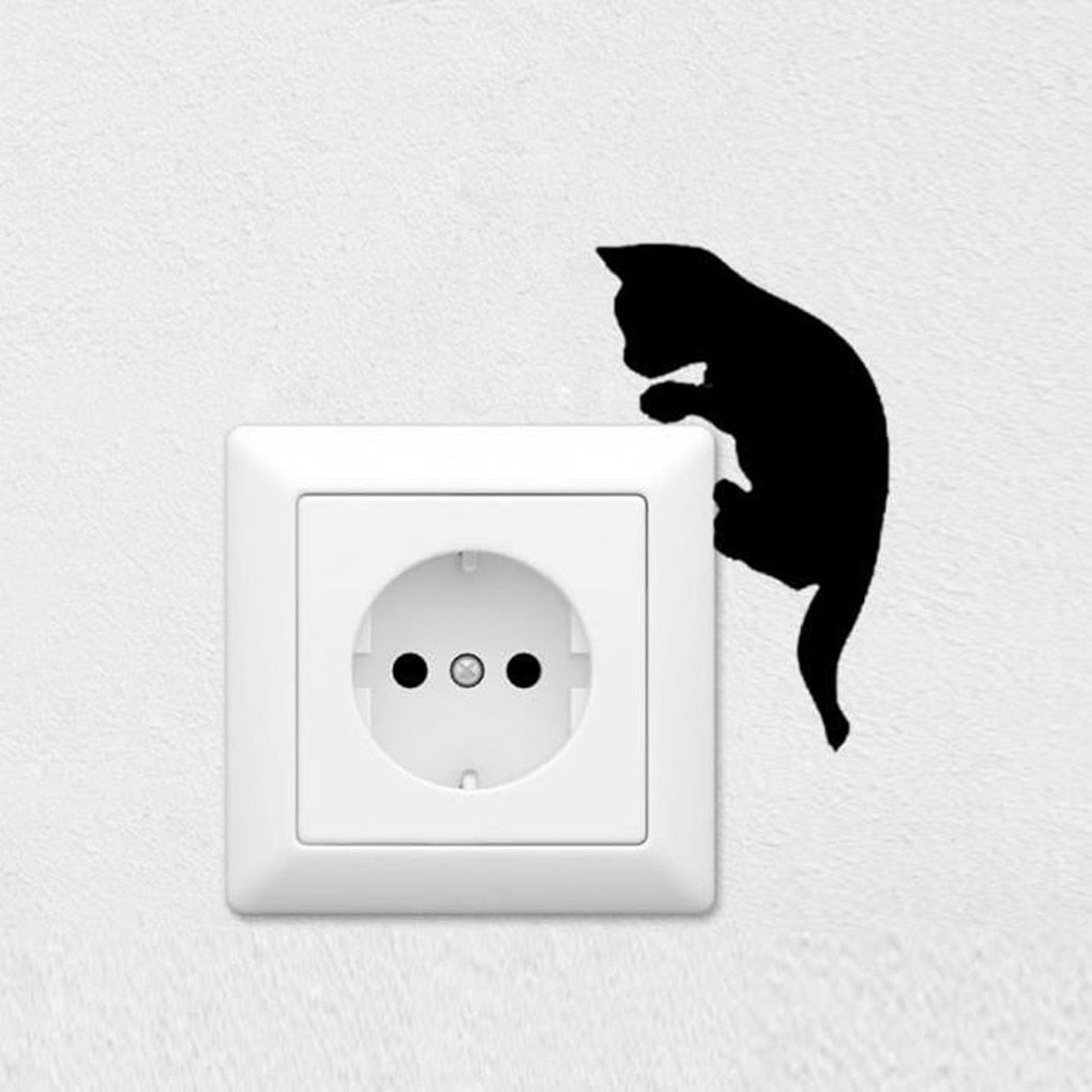 3D Lovely Pet Self-adhesive Wallpaper Children Living Room Bathroom Toilet Decals Mural Tattoo