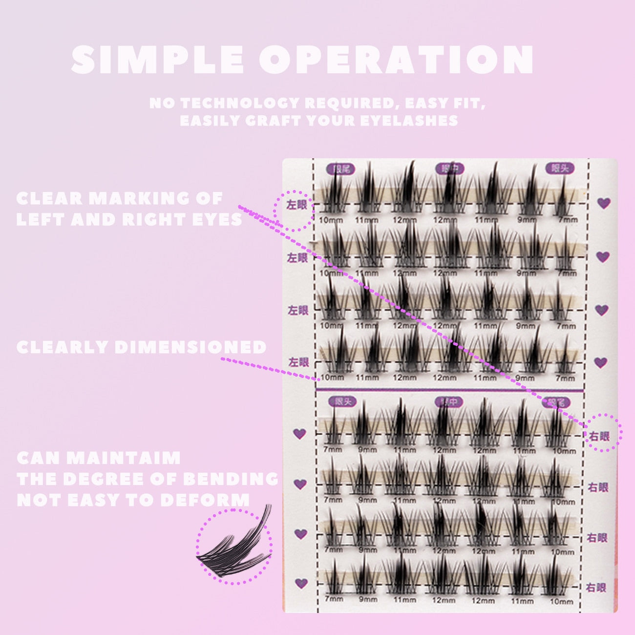 False Eyelashes Individual Lash Clusters Manga Fluffy Soft Natural Anime Lashes Extension Supplies Beauty Makeup Product Kit