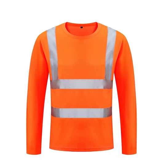 2023Outdoor Shirt Fluorescent High Visibility Safety Work Shirt Summer Breathable Work T Shirt Reflective Vest t-shirt Quick Dry