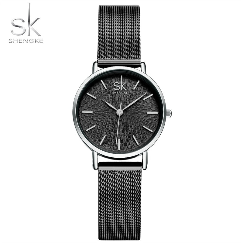 Shengke New Fashion Women Golden Wrist Watches MILAN Sttrap Clock Snap Luxury Female Jewelry Ladies Wristwatch Relogio Feminino