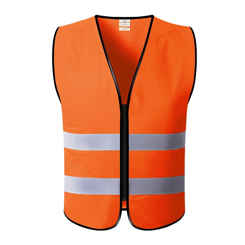 Reflective Construction Safety Vest Work Working Vest Men Workwear with Front Zipper Security Vest Uniform Cargo Vest Men