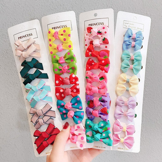 30 Colors Cute Pet Cat And Dog Rubber Band Hairpin Pet Bow Hair Accessories Small Size Pet Dog Beauty Product 10 Pcs/lot