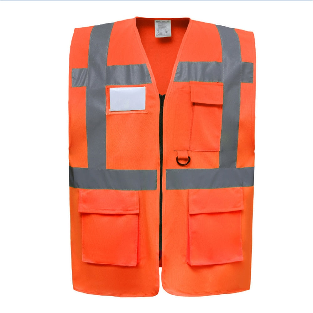 High Visibility Safety Vests With Pockets Reflective Vest for Outdoor Works Cycling Jogging Walking Sports hi vis Workwear Cloth