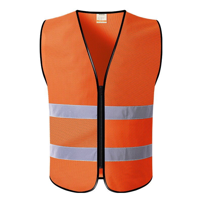 Reflective Construction Safety Vest Work Working Vest Men Workwear with Front Zipper Security Vest Uniform Cargo Vest Men