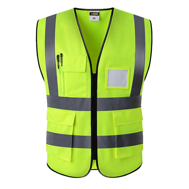 Reflective Waistcoat Safety Vests Reflective Multi Tool Pockets Multi Color Options LOGO Printing