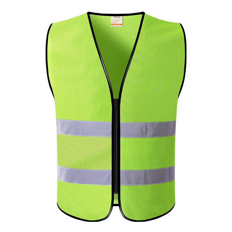 Reflective Construction Safety Vest Work Working Vest Men Workwear with Front Zipper Security Vest Uniform Cargo Vest Men