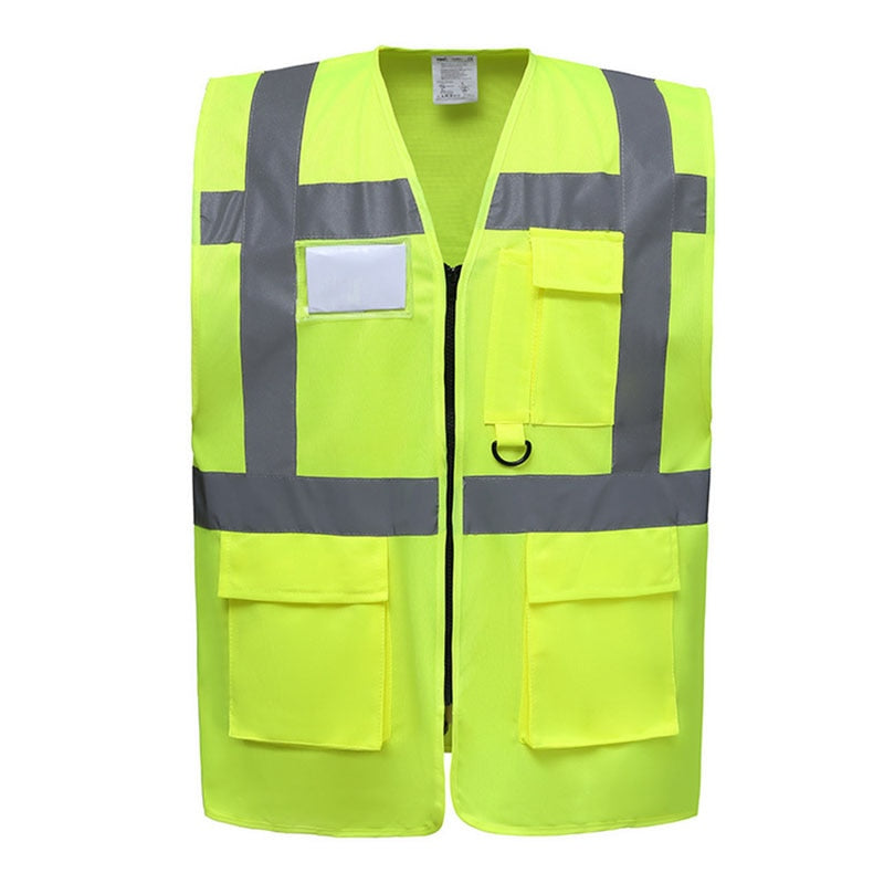 High Visibility Safety Vests With Pockets Reflective Vest for Outdoor Works Cycling Jogging Walking Sports hi vis Workwear Cloth