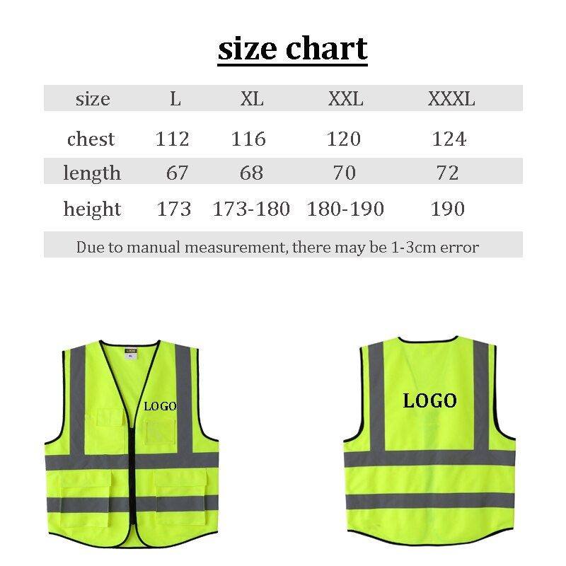 Reflective Waistcoat Safety Vests Reflective Multi Tool Pockets Multi Color Options LOGO Printing