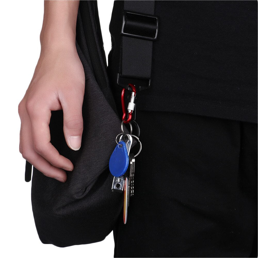 10pcs Outdoor Sports Multi Colors Aluminium Alloy Safety Buckle Keychain Climbing Button Carabiner Camping Hiking Hook