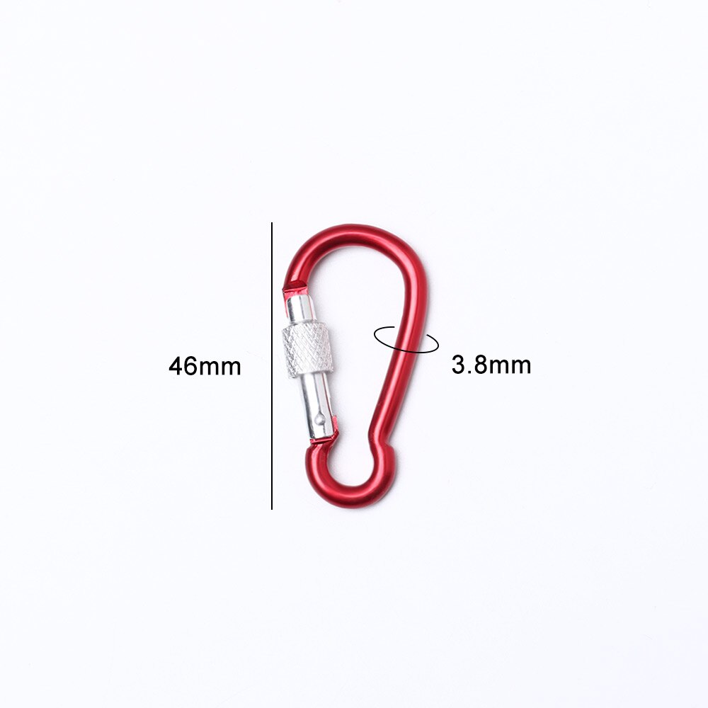 10pcs Outdoor Sports Multi Colors Aluminium Alloy Safety Buckle Keychain Climbing Button Carabiner Camping Hiking Hook