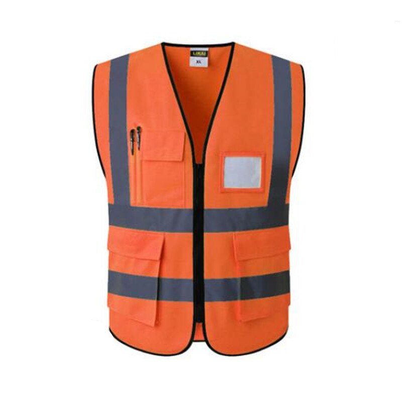 Reflective Waistcoat Safety Vests Reflective Multi Tool Pockets Multi Color Options LOGO Printing