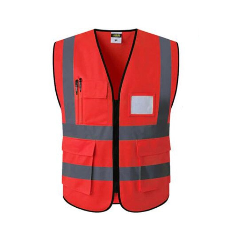 Reflective Waistcoat Safety Vests Reflective Multi Tool Pockets Multi Color Options LOGO Printing