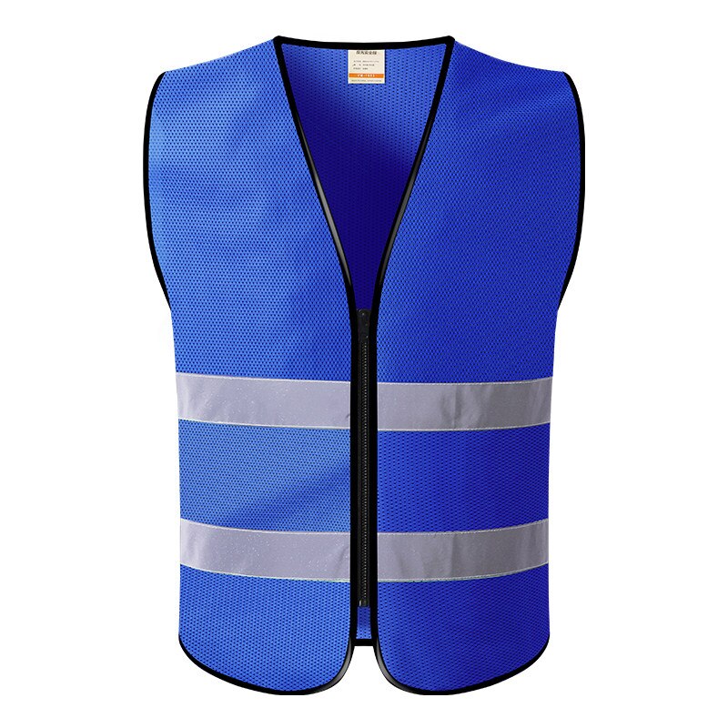 Reflective Construction Safety Vest Work Working Vest Men Workwear with Front Zipper Security Vest Uniform Cargo Vest Men