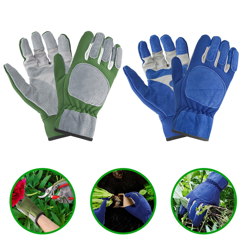 Anti-slip Leather Gloves Breathable Comfortable Weed Puling Up Gloves For Gardening Fishing Clamming garden Work