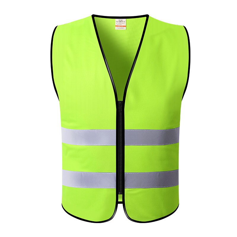 Reflective Construction Safety Vest Work Working Vest Men Workwear with Front Zipper Security Vest Uniform Cargo Vest Men