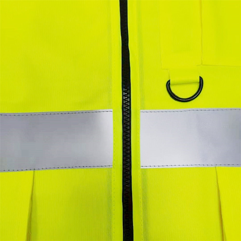 High Visibility Safety Vests With Pockets Reflective Vest for Outdoor Works Cycling Jogging Walking Sports hi vis Workwear Cloth