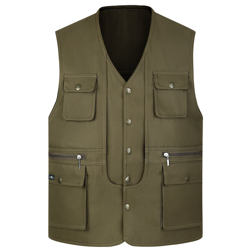 Men Multi-Pocket Work Vest