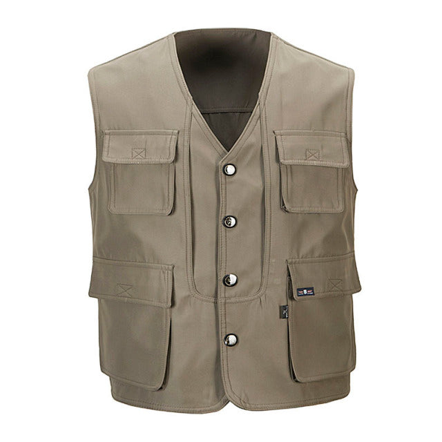 Men Multi-Pocket Work Vest