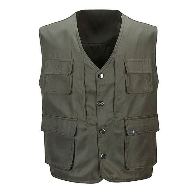 Men Multi-Pocket Work Vest