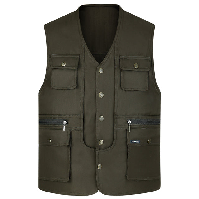 Men Multi-Pocket Work Vest