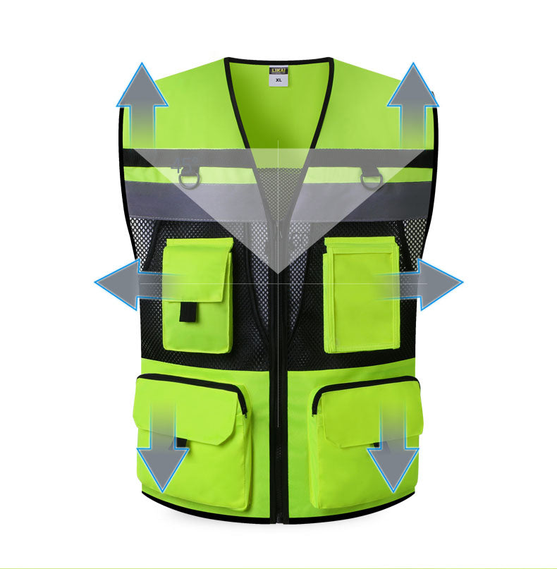 Tops High Visibility Refective Safty Waistcoat For Men