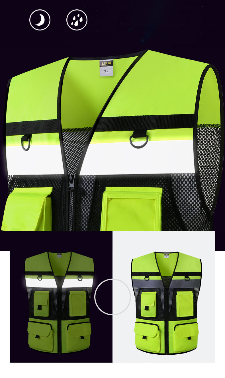 Tops High Visibility Refective Safty Waistcoat For Men