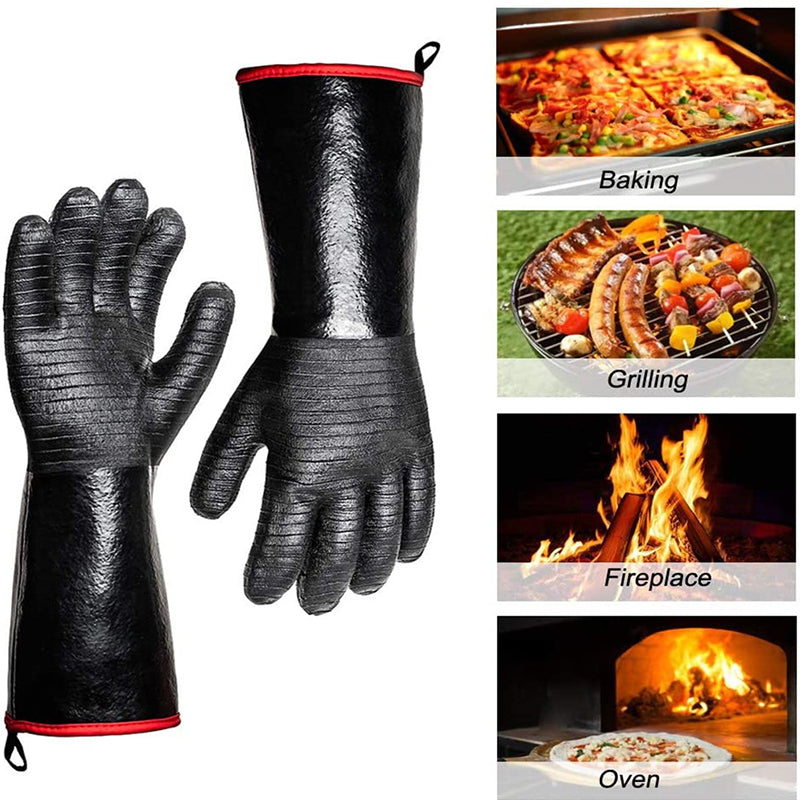 Heat Resistant Long Sleeve Barbecue Oven Gloves