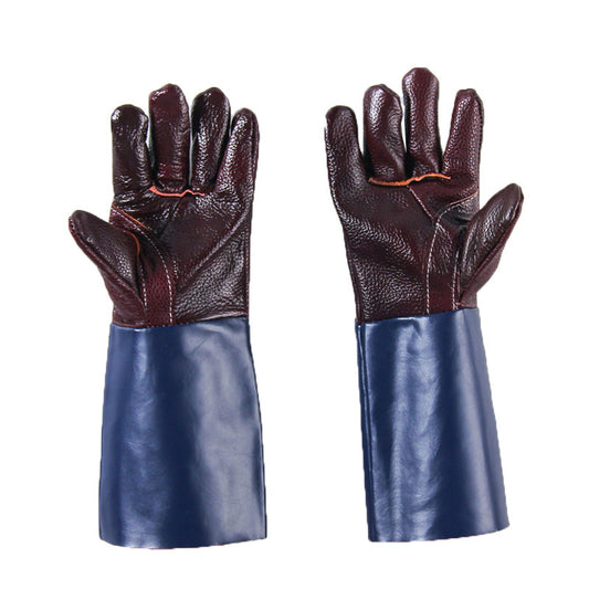 Welding Gloves Leather Soft Wear-resistant Welding Protective Labor Gloves Extended Welder Gloves Leather