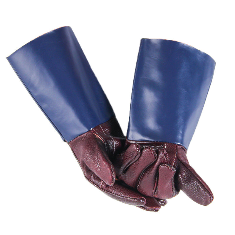 Welding Gloves Leather Soft Wear-resistant Welding Protective Labor Gloves Extended Welder Gloves Leather