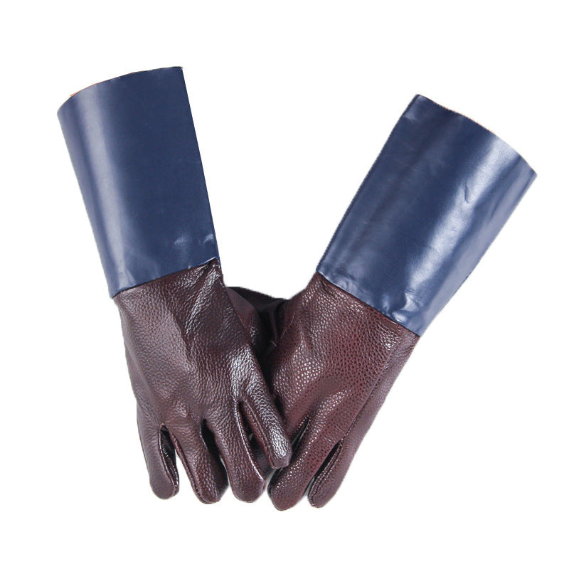 Welding Gloves Leather Soft Wear-resistant Welding Protective Labor Gloves Extended Welder Gloves Leather