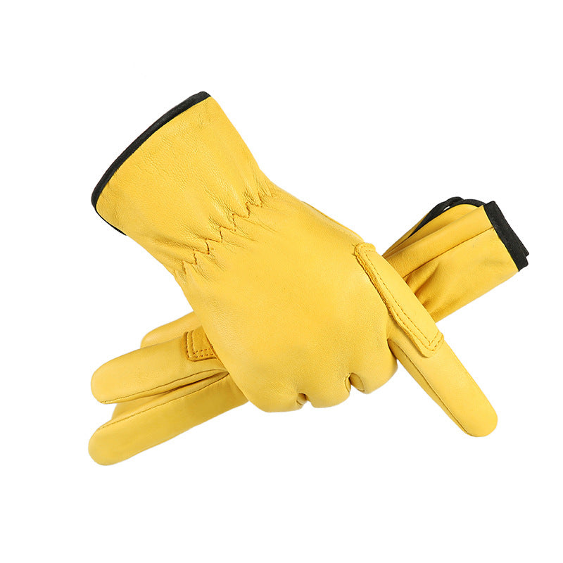 Work Gloves Leather Workers Work Welding Safety Protection