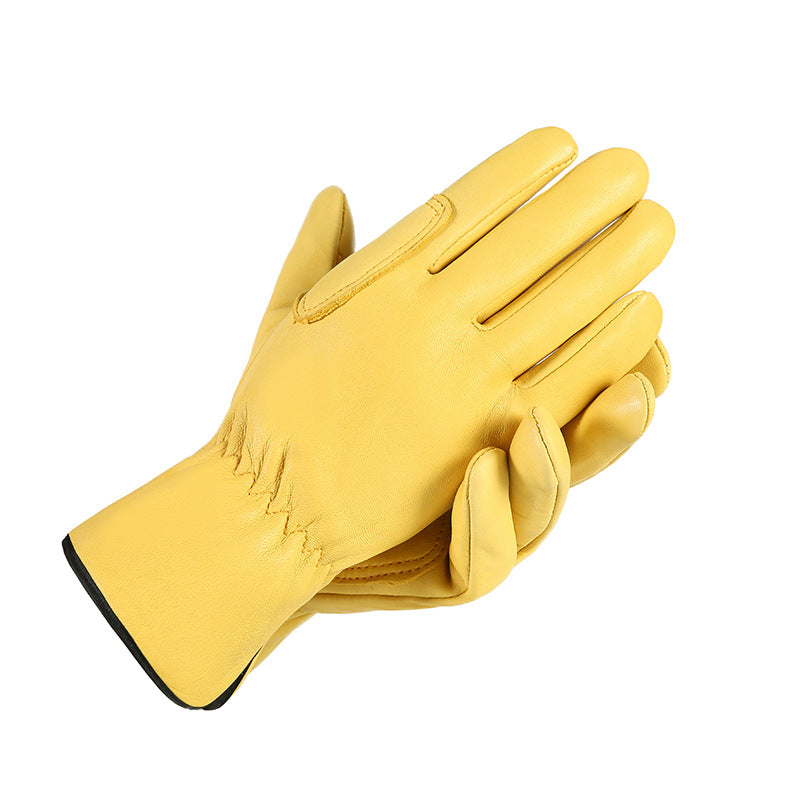 Work Gloves Leather Workers Work Welding Safety Protection