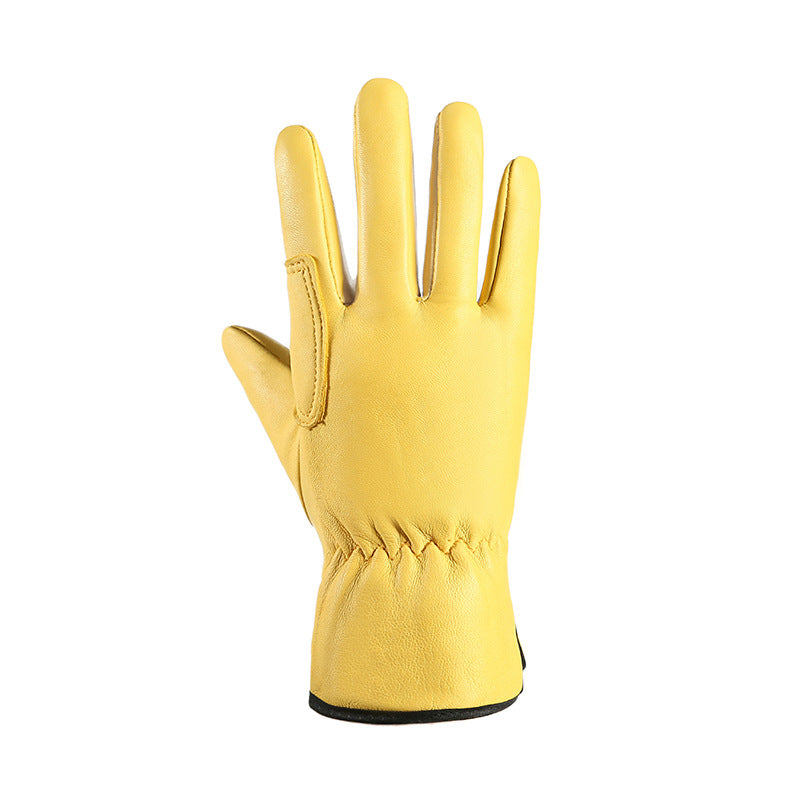 Work Gloves Leather Workers Work Welding Safety Protection